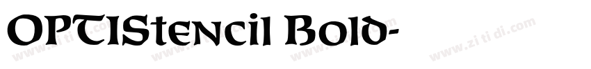 OPTIStencil Bold字体转换